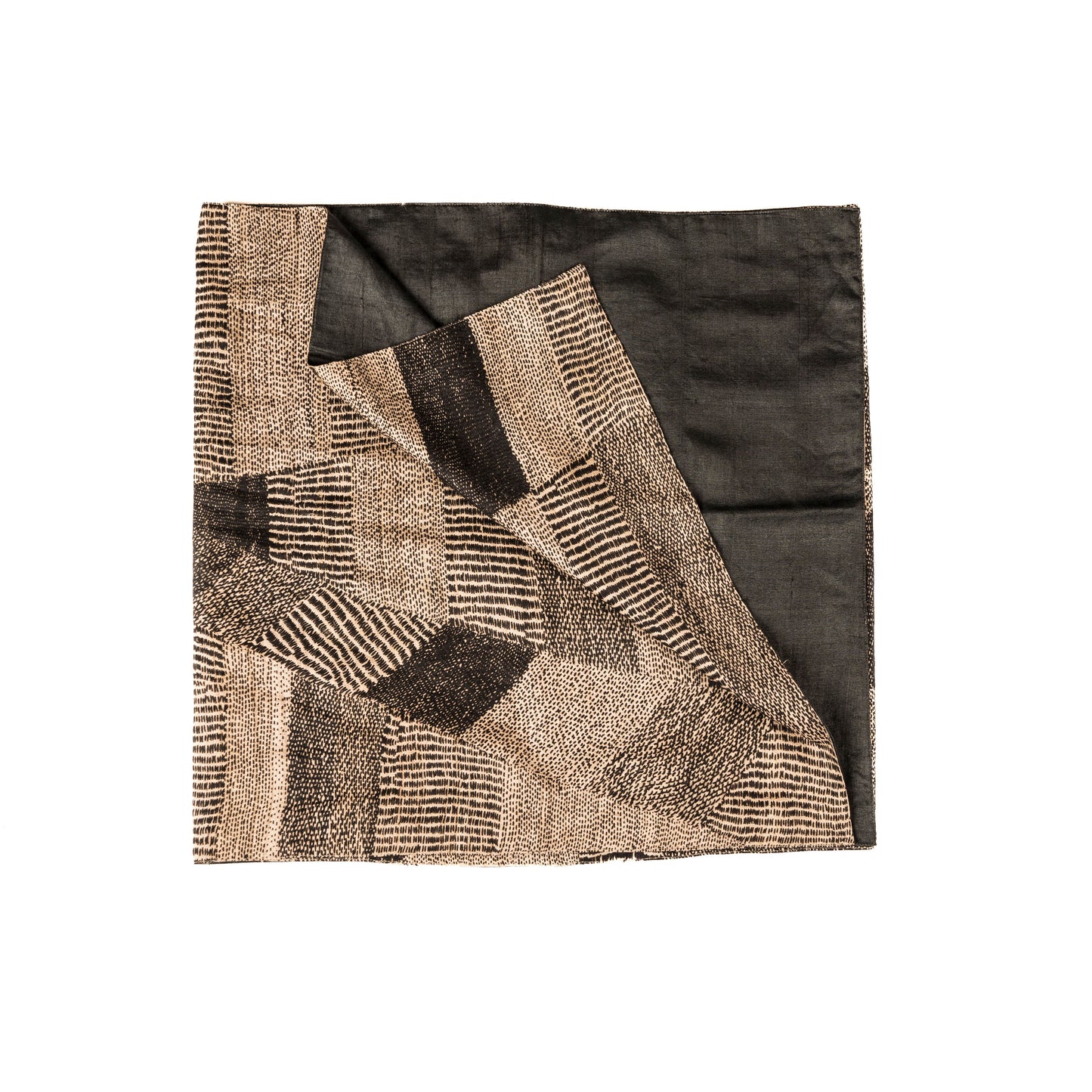 Monochrome Terrain Kantha Scarf