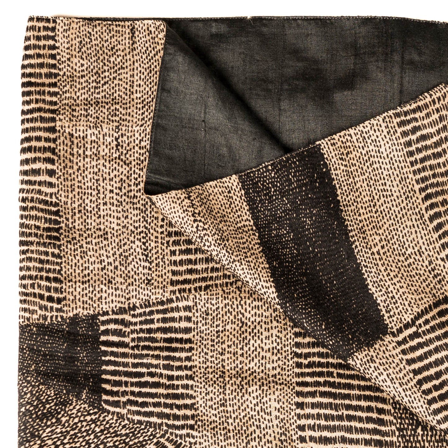 Monochrome Terrain Kantha Scarf
