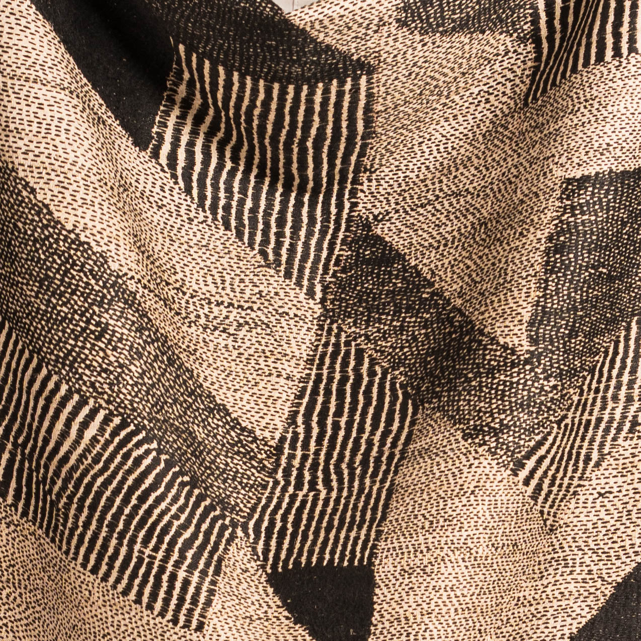 Monochrome Terrain Kantha Scarf