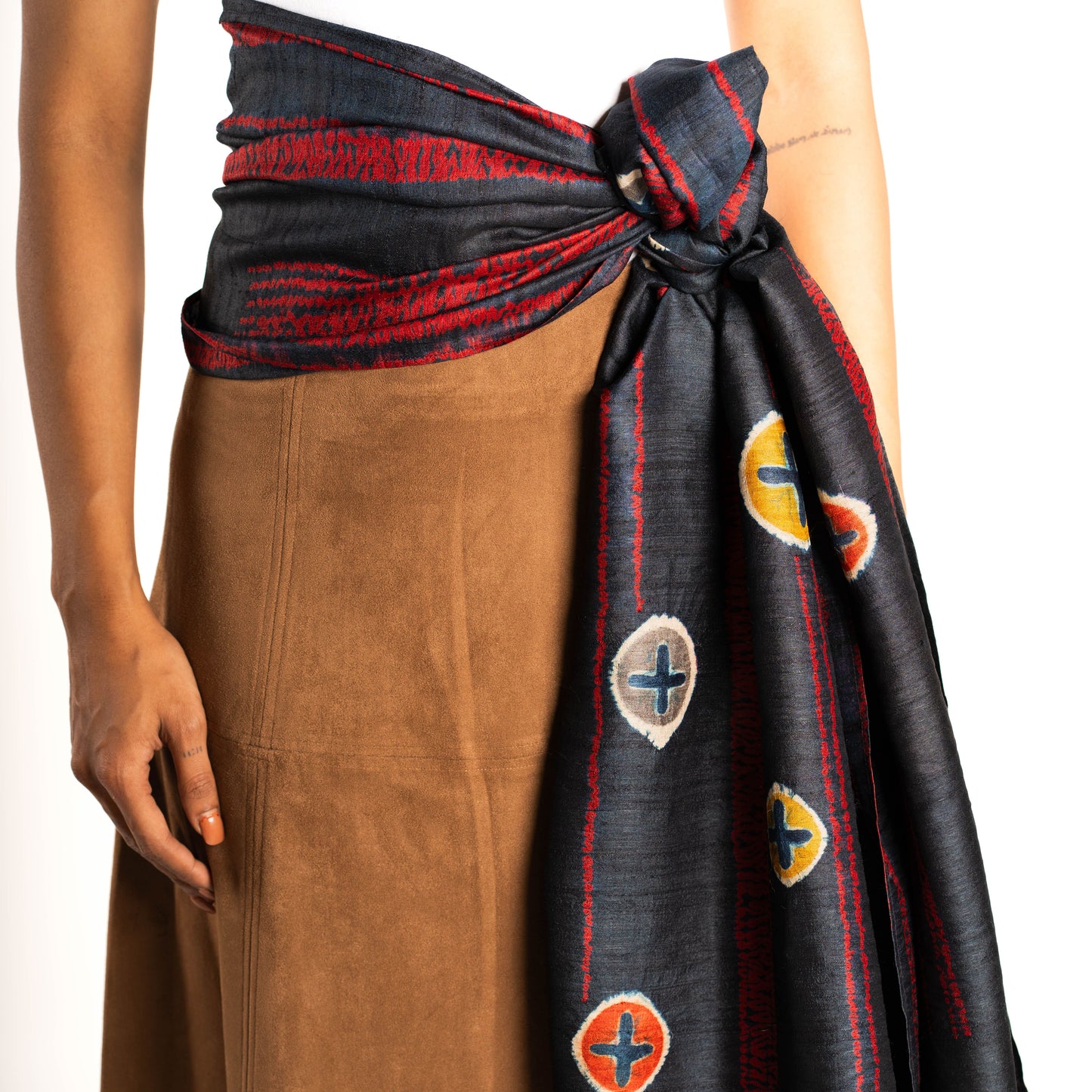 Floret Shibori Silk Scarf