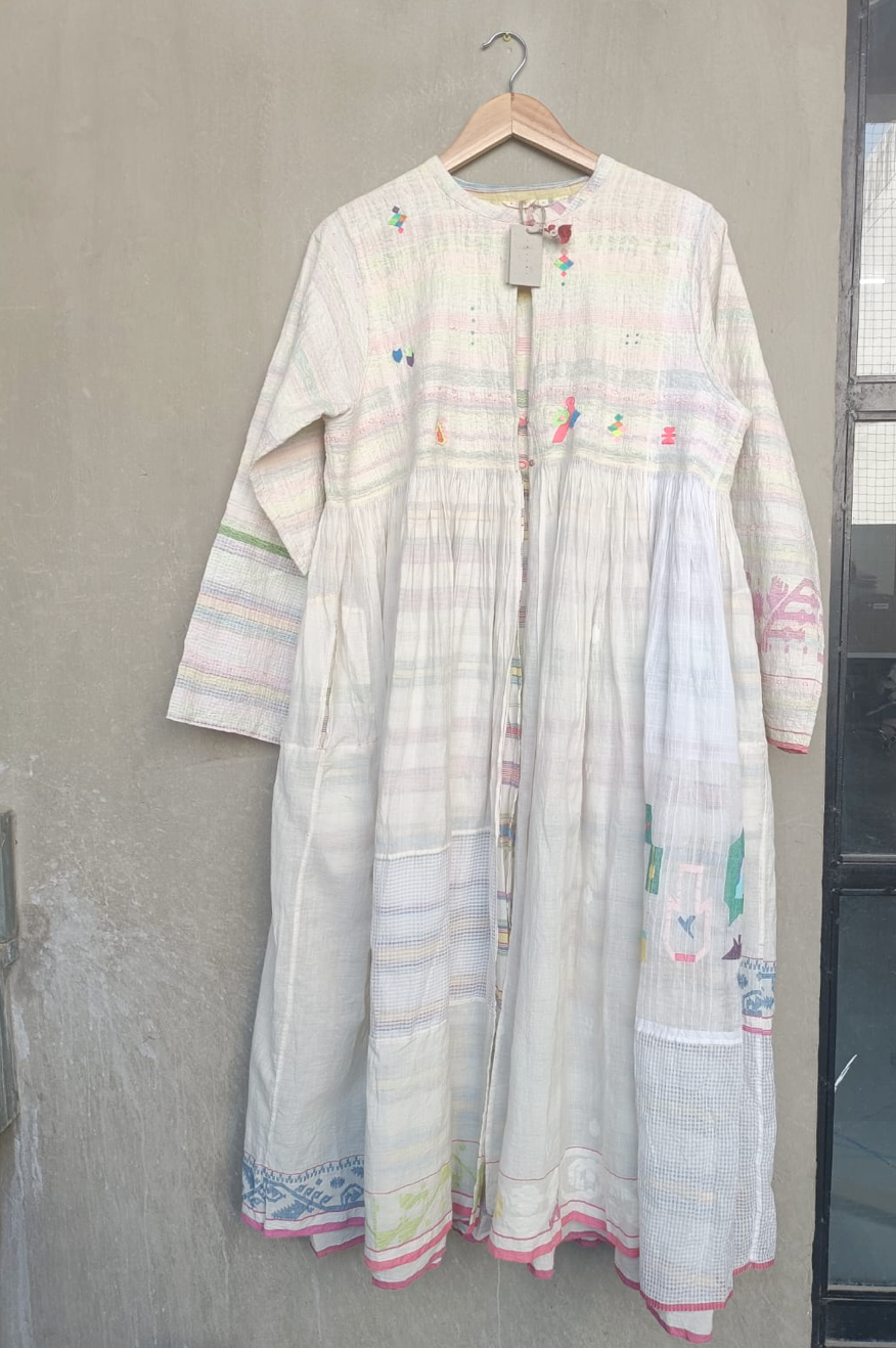 Injiri, PC-7080 Ladies Dress WHITE 100% Cotton XL-1