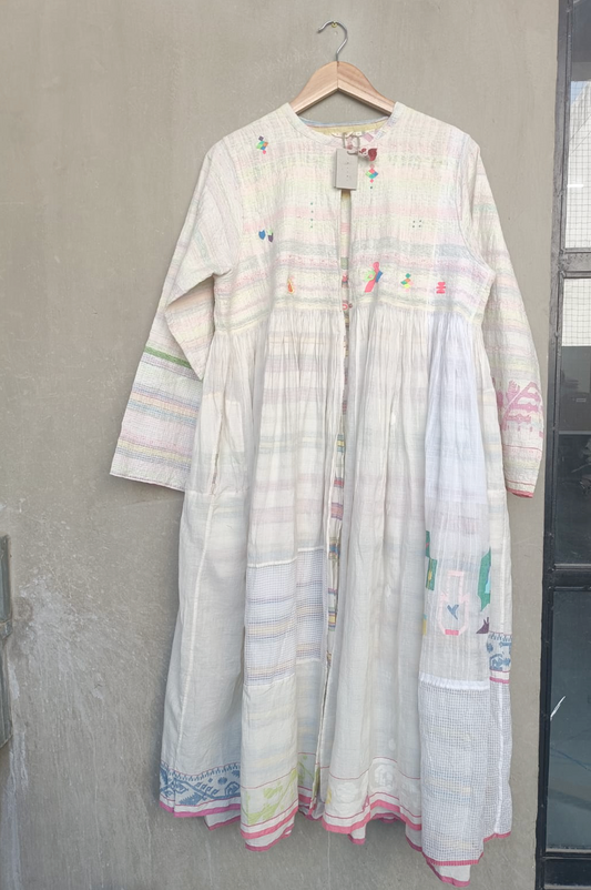 Injiri, PC-7080 Ladies Dress WHITE 100% Cotton XL-1