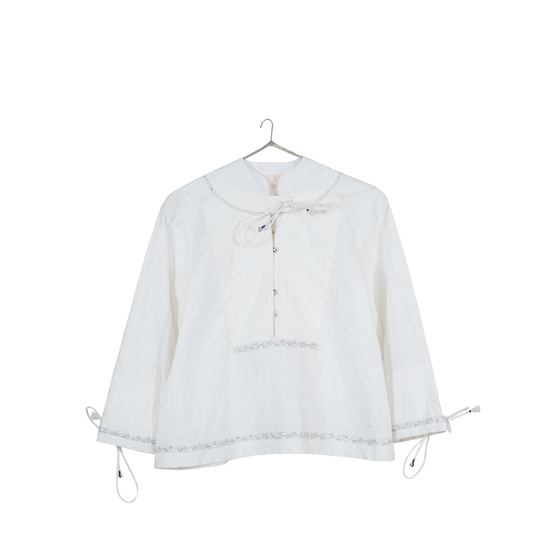 Injiri, Miraj - 89 Ladies Top WHITE 100% Cotton XS-1