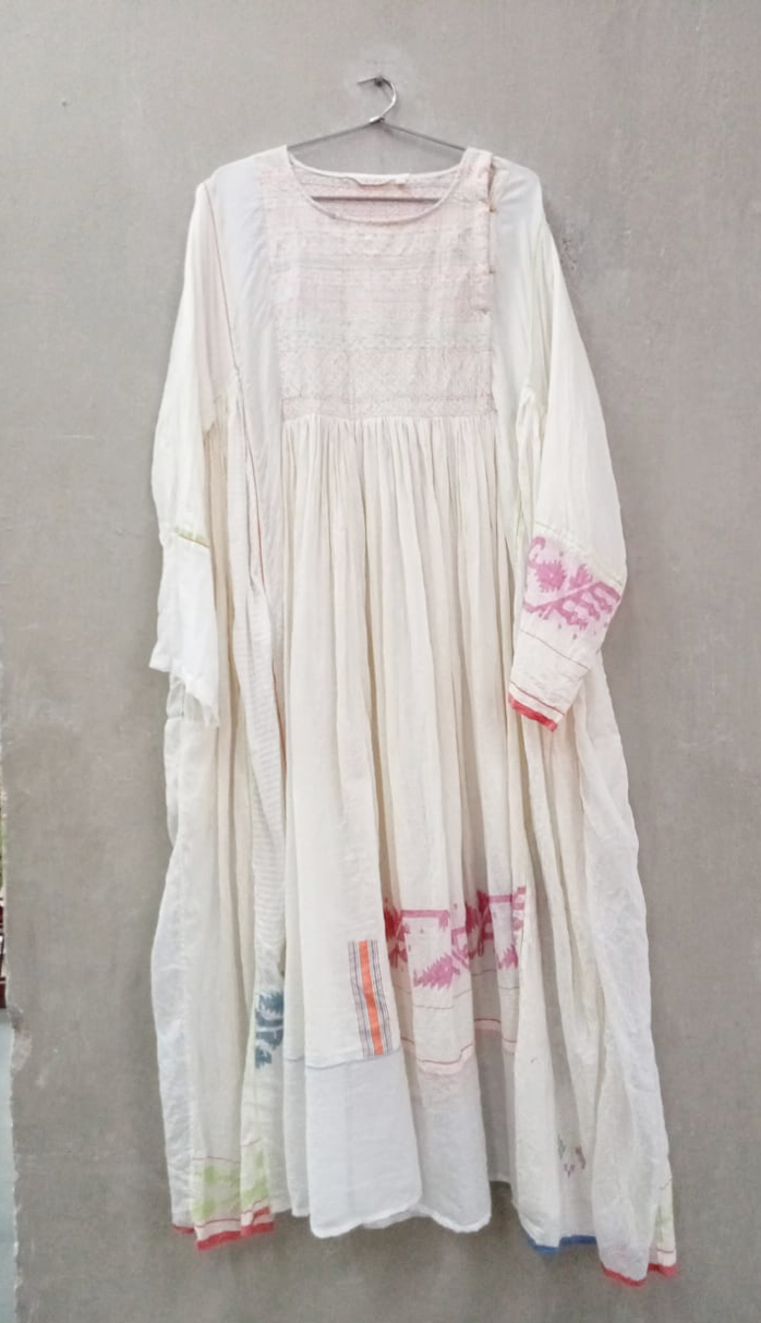 Injiri, pc-7933 Ladies Dress white 100% Cotton M