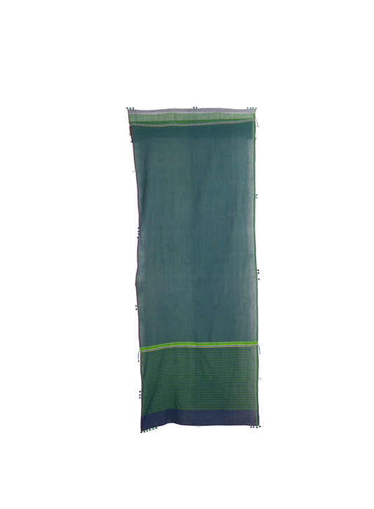 Injiri, AMBER-124 Ladies scarf INDIGO 100% Cotton 38" BY 78'