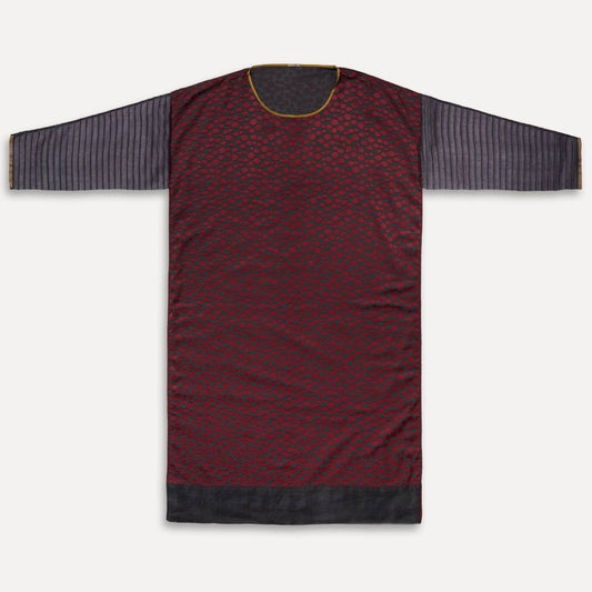 Turkey, Gönül Paksoy, Crimson Mosaic Silk Dress