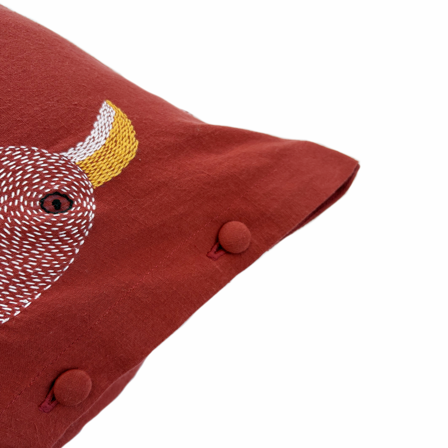 India, Muuyee, Petal Panchhis Cushion Cover