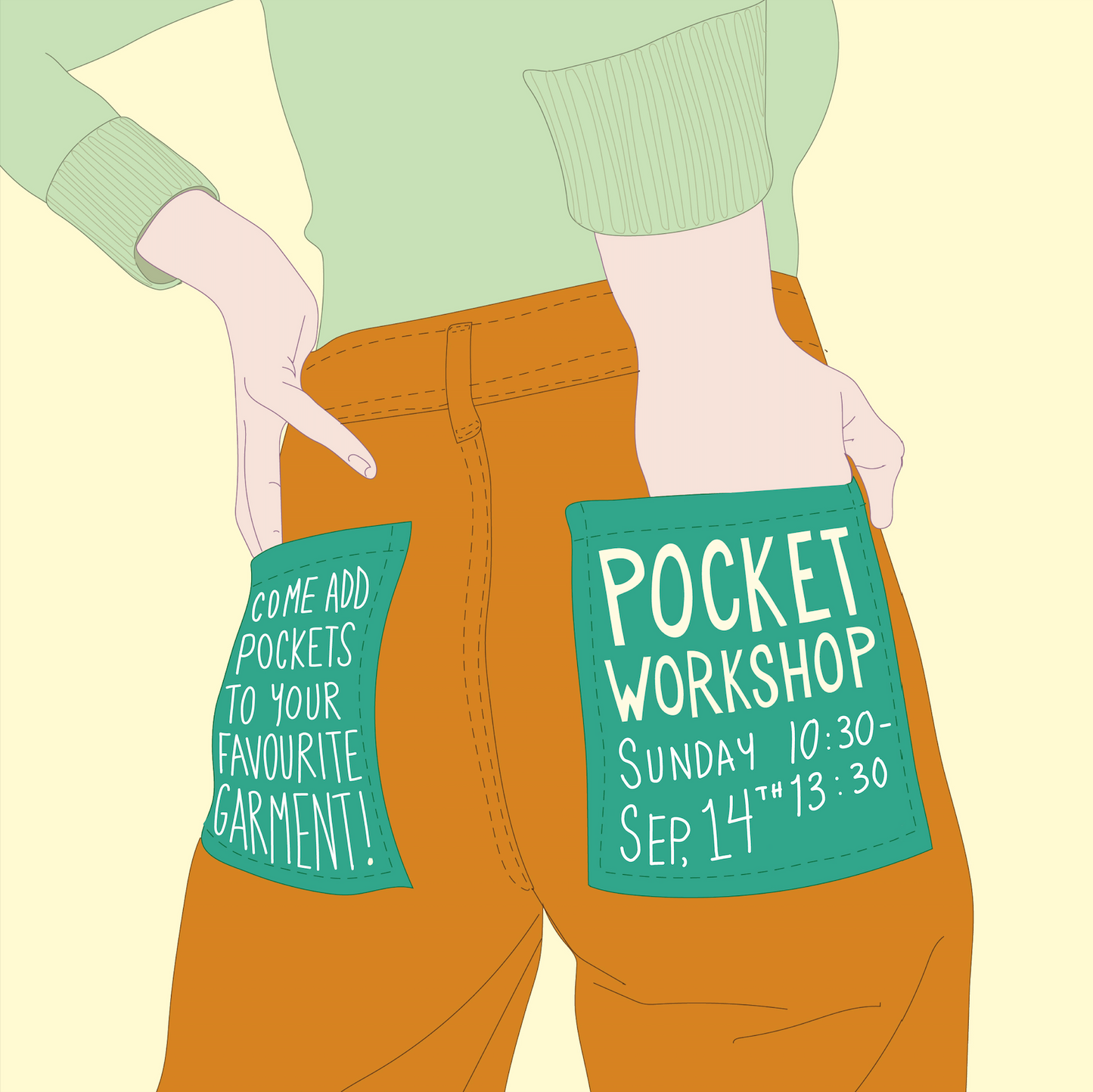 Sunday 14 September, 10:30 - 1:30pm : Workshops, Embroidery, A Pocket for your Art with Selina Latour - Textile Weekender at City Lit Art School