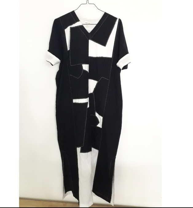 Soham Dave, L&S Shapes Kimono Black-White