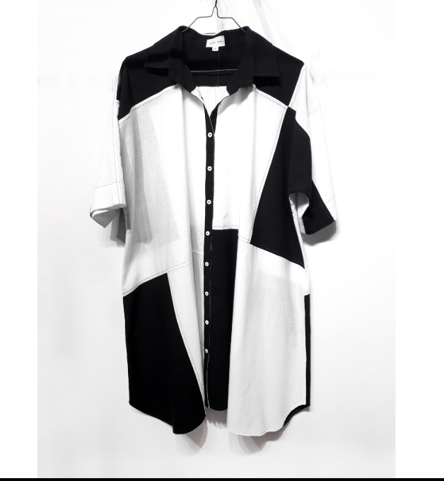 Soham Dave, L&S Shirt Black-White