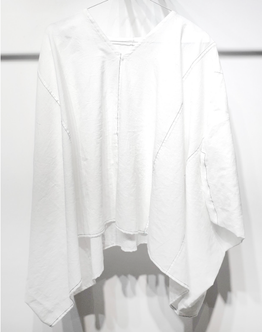 Soham Dave, Light Poncho Top White