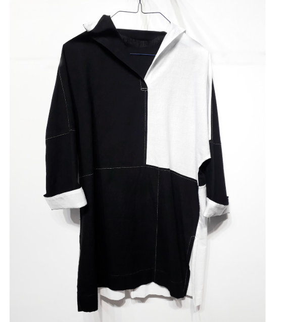 Soham Dave, L&S Tunic Black-White
