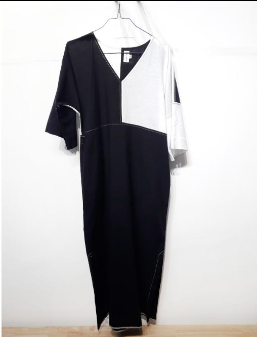 Soham Dave, L&S Block Dress Black-White