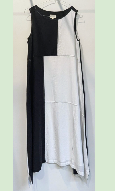 Soham Dave, L&S Shift Dress Black-White