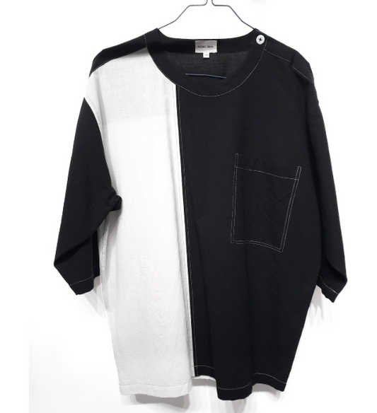 Soham Dave, M Shadow Unisex Shirt Black-White