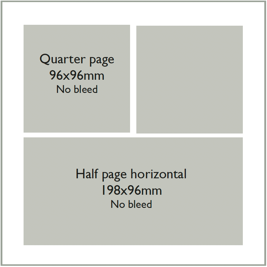 Quarter Page & Half Page Horizontal