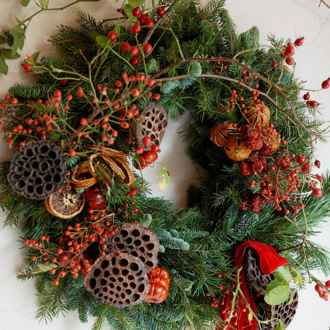 Saturday 2 December 2023, Wreath Making with Rachel Toler, in-person workshop at Selvedge Christmas Fair