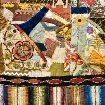 Sunday 28 September, 2-5 p.m.: Workshop: Victorian Crazy Quilt Workshop with Cris Prete