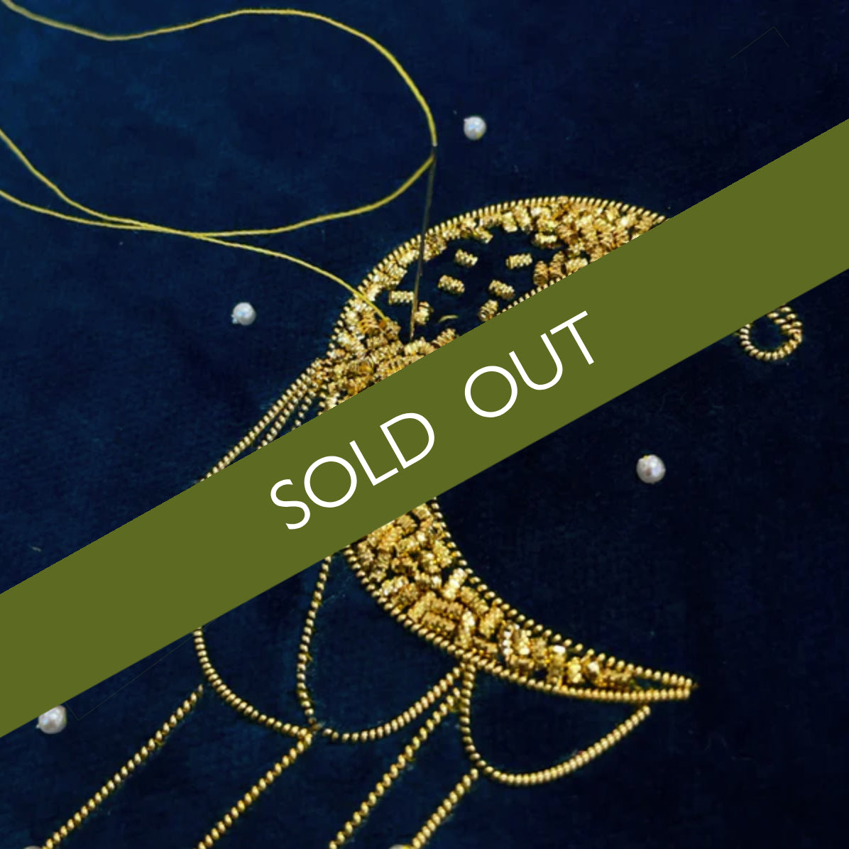 Tuesday 30 September, 10.30-5 p.m.: Studio Tour and Workshop: Celestial Moon Goldwork Embroidery with Hand & Lock