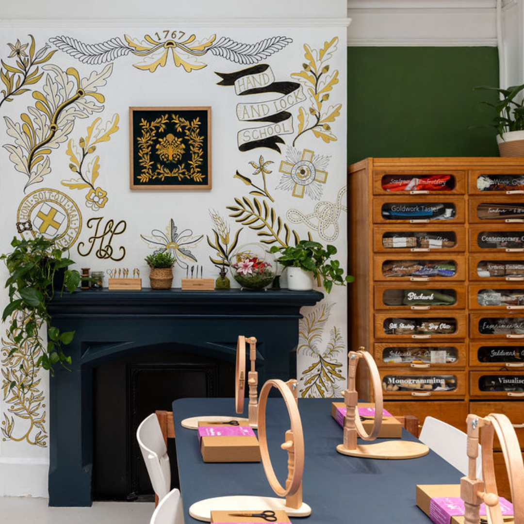 Tuesday 30 September, 10 - 5pm: Studio Tour & Workshop, Celestial Moon Goldwork Embroidery with Hand & Lock
