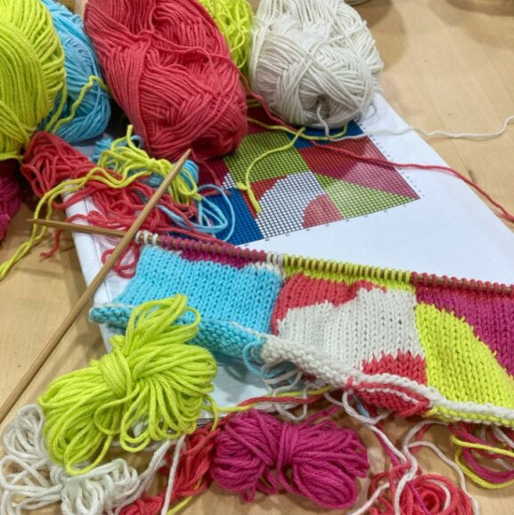 Saturday 13 September, 10:30 - 1:30pm: Workshops, Colourwork Knitting with Claire Montgomerie - Textile Weekender at City Lit Art School