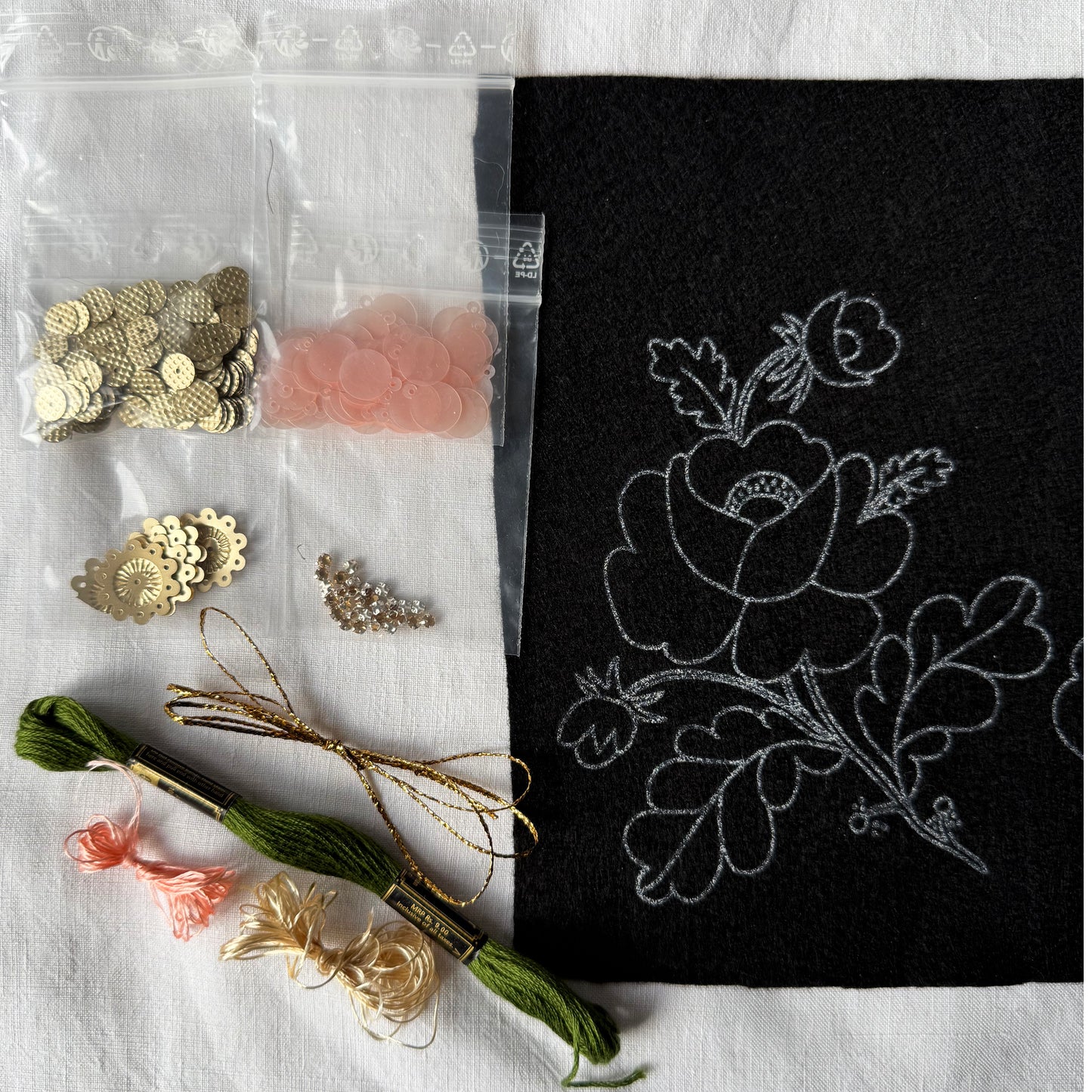 Saturday 1 & Saturday 15 November 2025, 2 - 5pm GMT, Embroider a Sequinned Flower with Nadia Albertini
