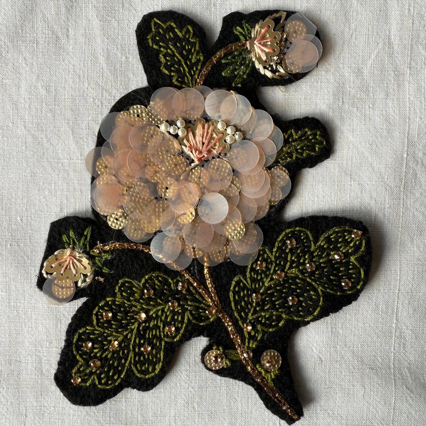 Saturday 1 & Saturday 15 November 2025, 2 - 5pm GMT, Embroider a Sequinned Flower with Nadia Albertini