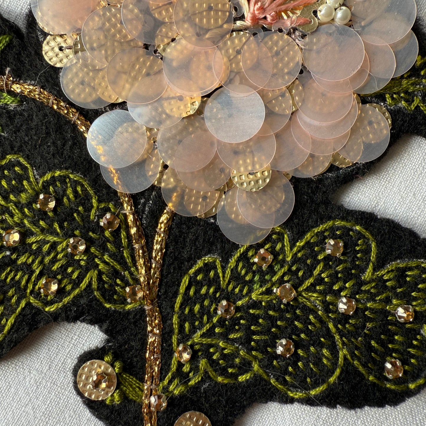 Saturday 1 & Saturday 15 November 2025, 2 - 5pm GMT, Embroider a Sequinned Flower with Nadia Albertini