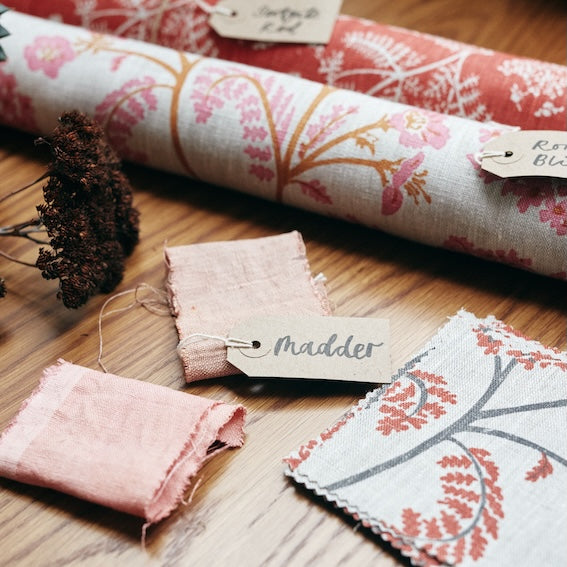 Win Hand Printed Linen from Madder Cutch & Co.