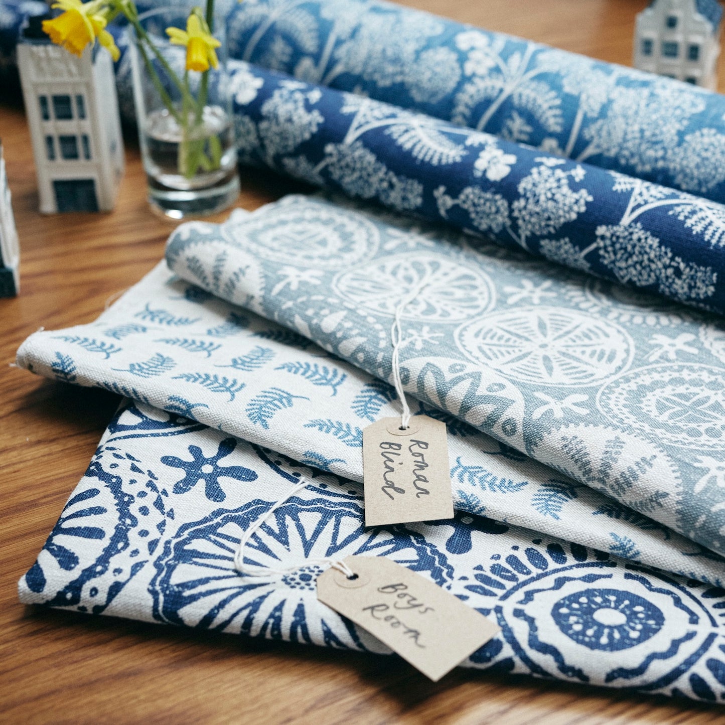 Win Hand Printed Linen from Madder Cutch & Co.