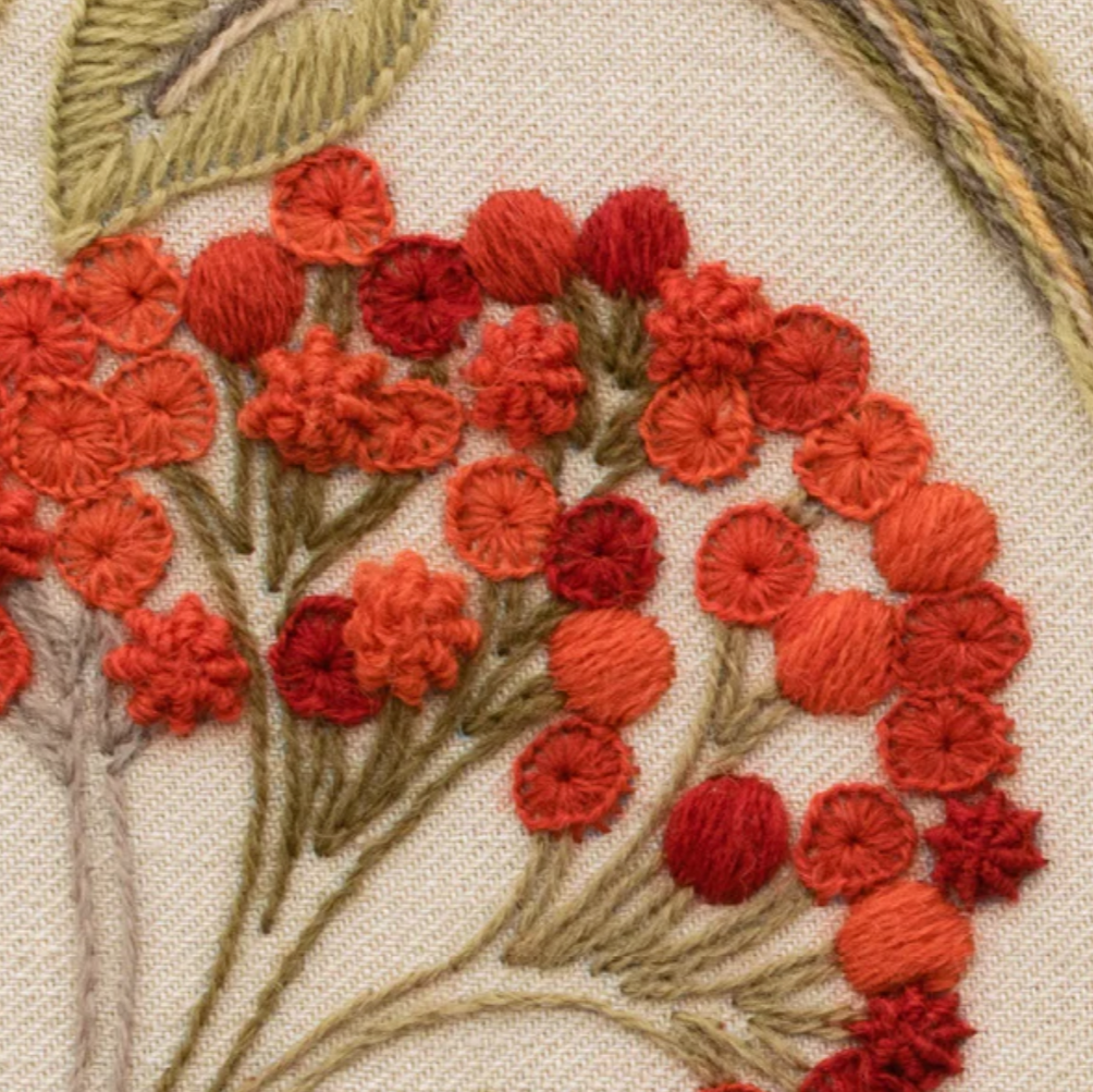 Tuesday 30 September, 10-4 p.m.: Workshop: Rowan Tree Crewelwork with Phillipa Turnbull of The Crewel Work Company