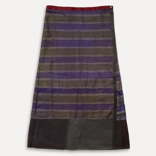 Turkey, Gönül Paksoy, Wrap-Around Colour-Blocked Silk Skirt