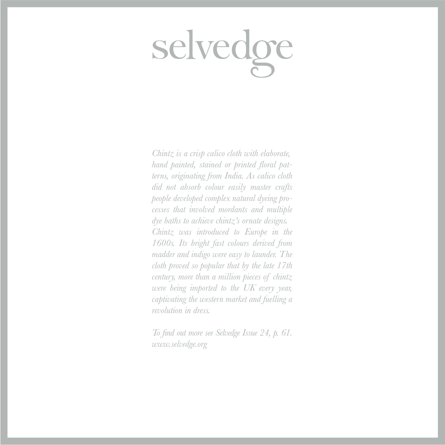 Pack of 10 cards cards, textile, Chintz