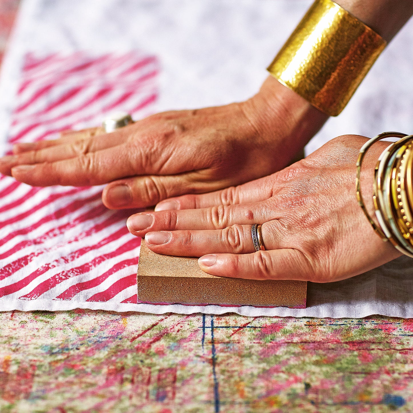 How to make a block printed tablecloth with Molly Mahon