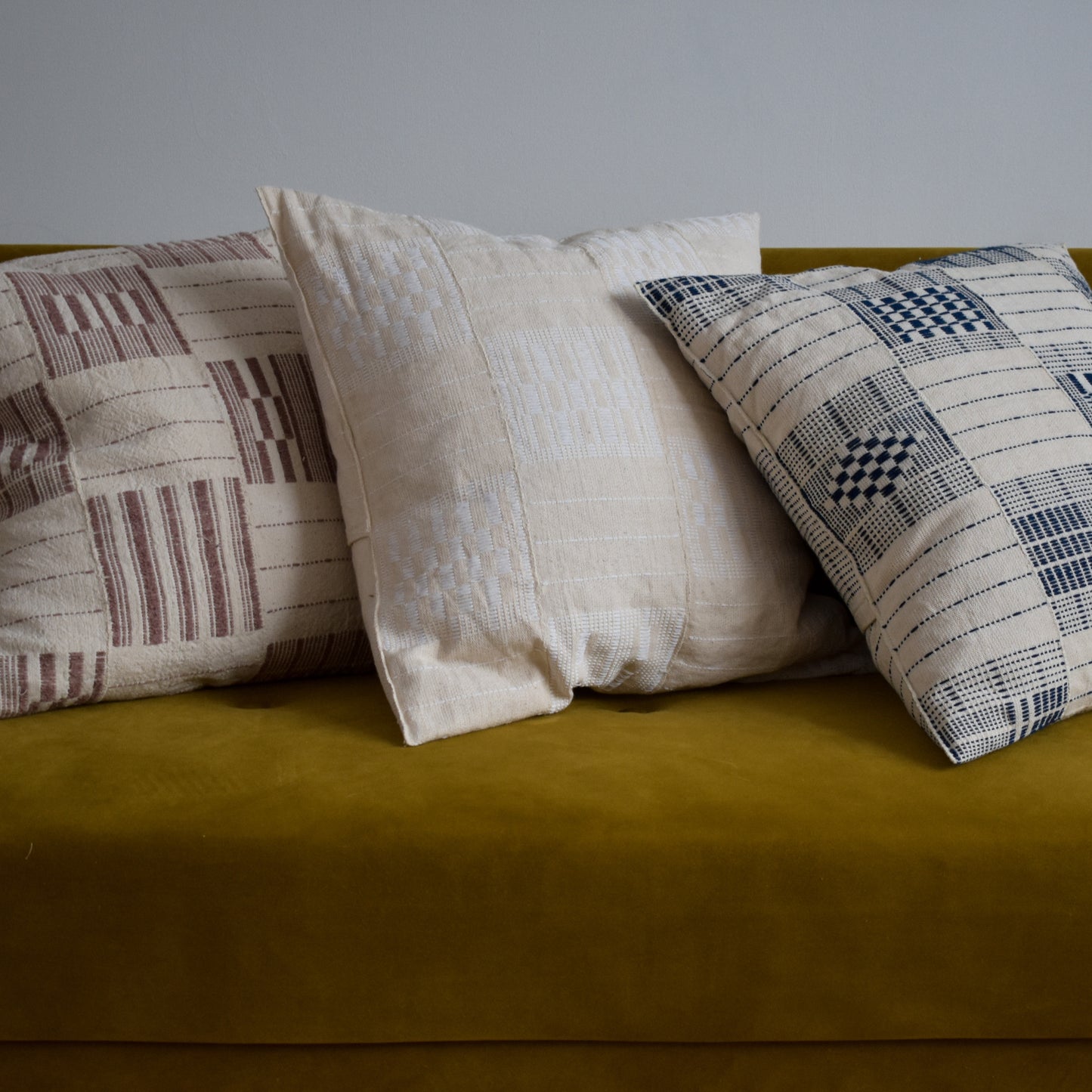 Ivory Coast & USA, Five Six Textiles, Artisanal Pillow Indigo