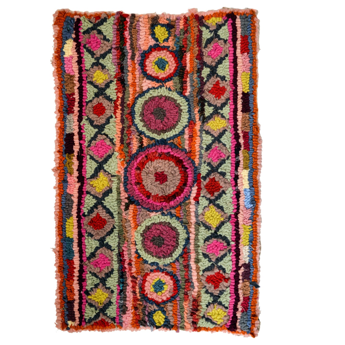 England, Lu Mason, 'Circles' Rag Rug