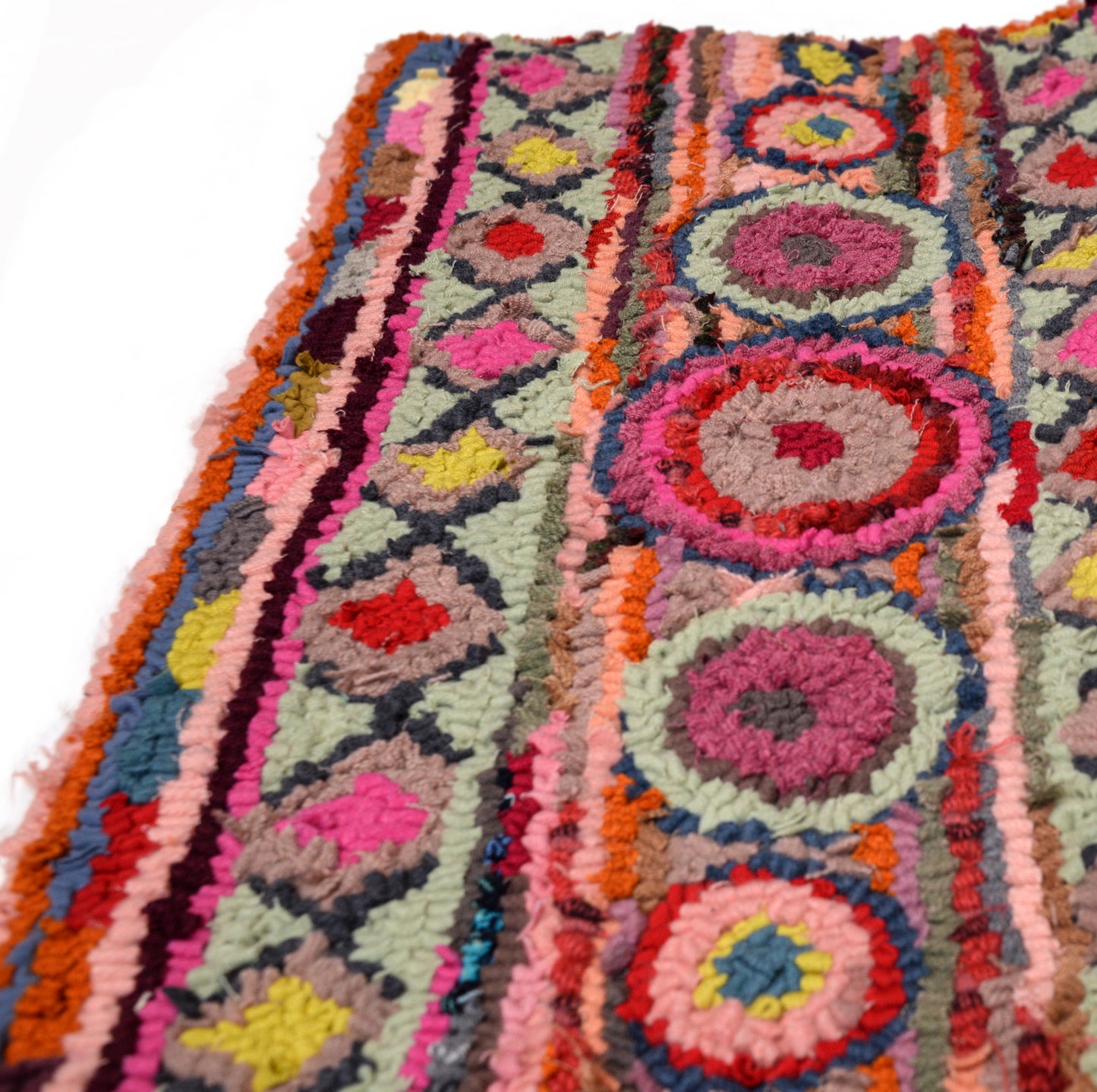 England, Lu Mason, 'Circles' Rag Rug