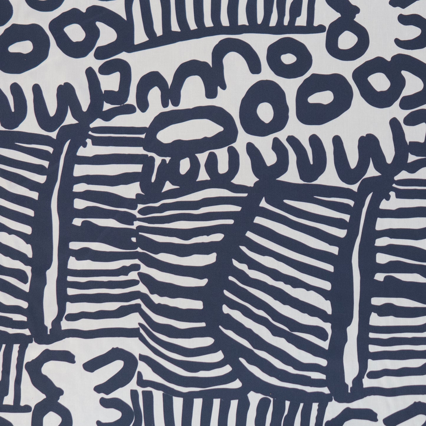 Australia, Mavis Nampitjinpa Marks / Ikuntji Artists, Women's Business Fabric - White Tencel Linen