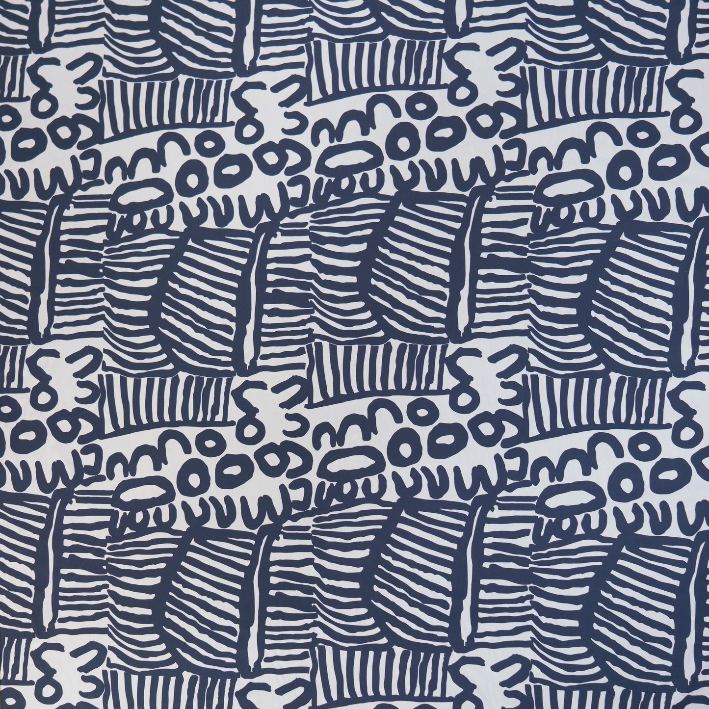Australia, Mavis Nampitjinpa Marks / Ikuntji Artists, Women's Business Fabric - White Tencel Linen