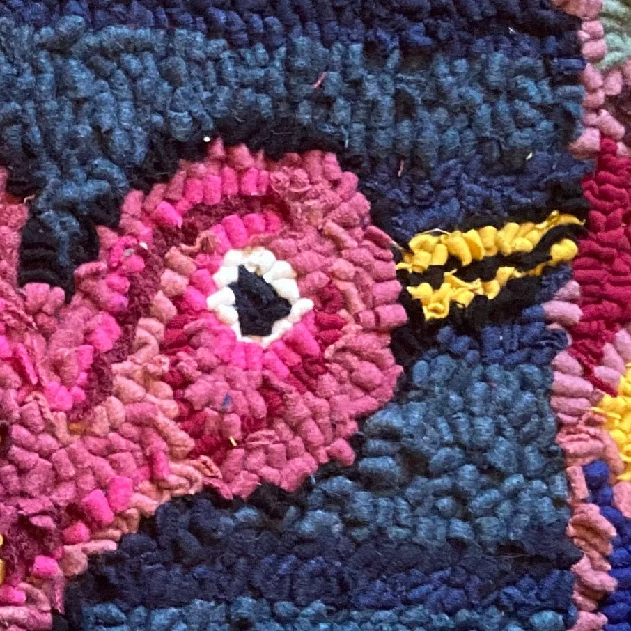 England, Lu Mason, 'Pink Bird' Rag Rug