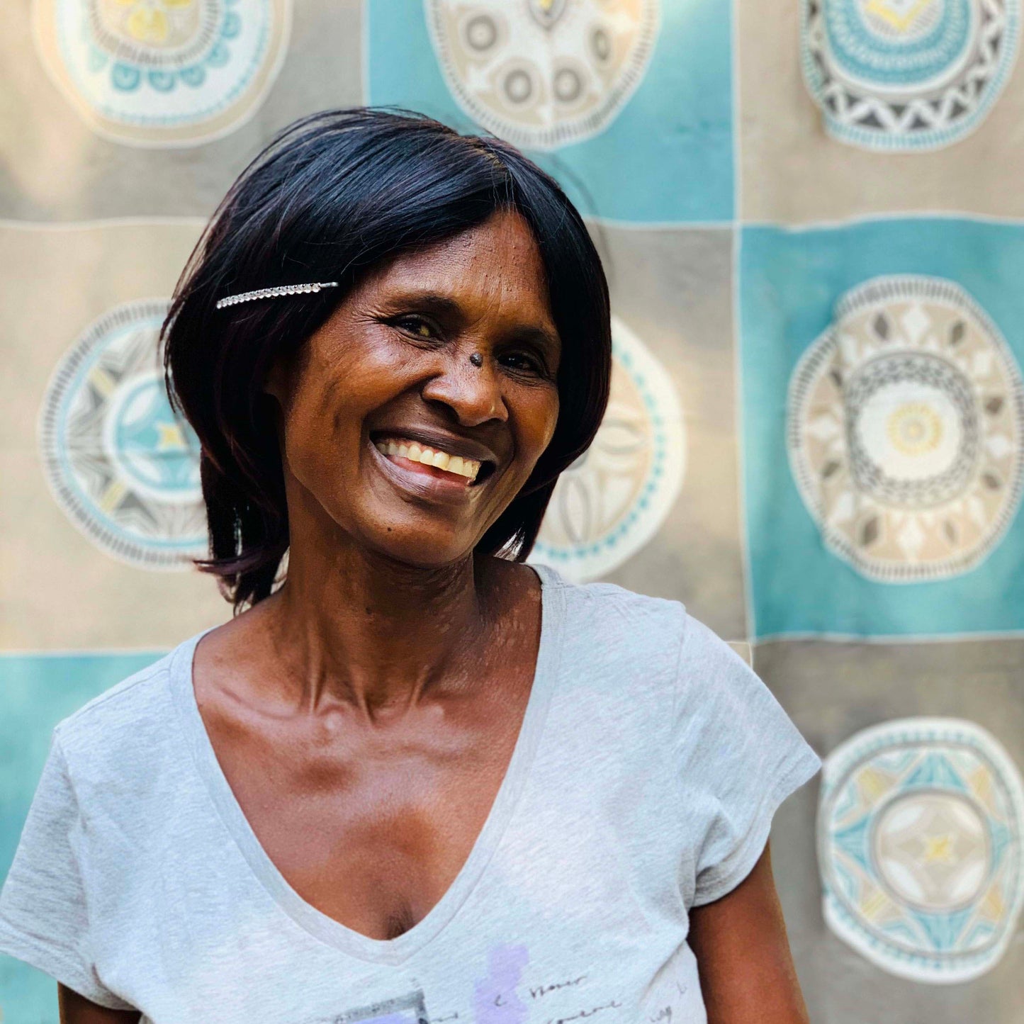 Zambia & France Cross Cultural Collaboration, Tribal Textiles, Hand-Painted Textiles