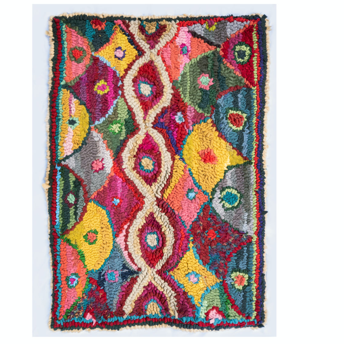England, Lu Mason, 'Hoops' Rag Rug