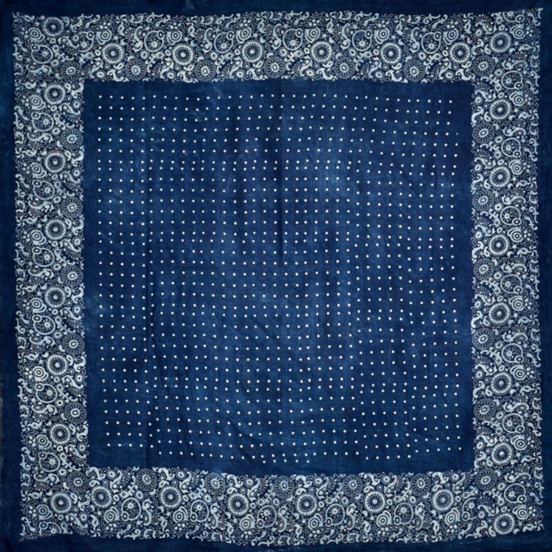 Pakistan & Canada, Handwork Studio, Square Scarf Floral