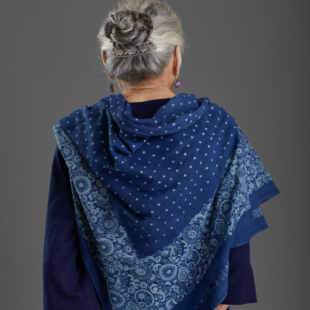 Pakistan & Canada, Handwork Studio, Square Scarf Floral