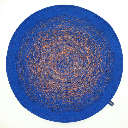 Netherlands, Simone Post, Vlisco Recycled Carpet Blue Gradient