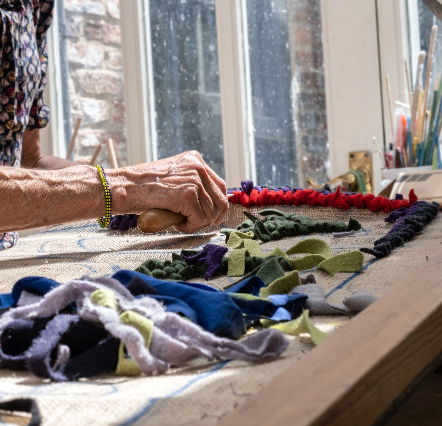 England, Lu Mason, Rug hooking