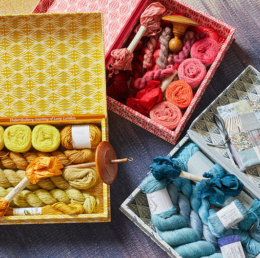 Selvedge& Cambridge Imprint, Haberdashery Box (Assortment of Colours Available)