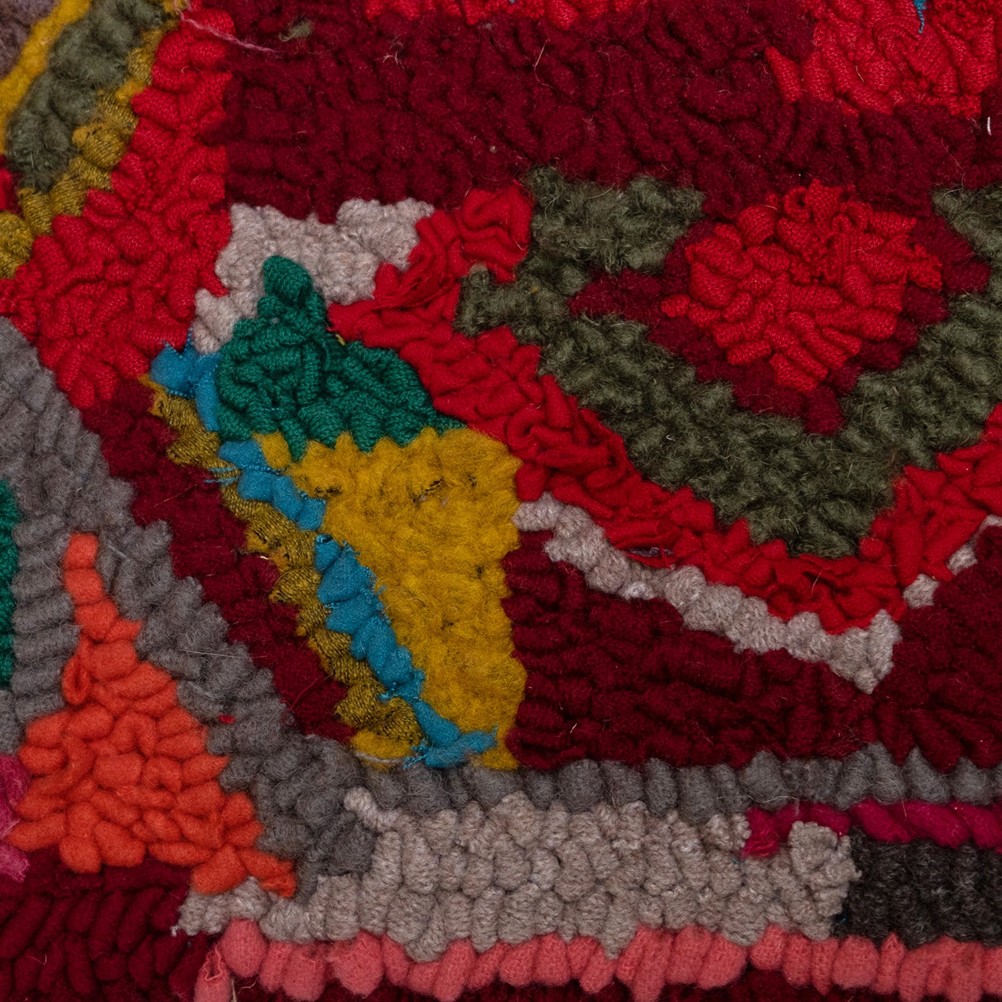 England, Lu Mason, 'Red Flag' Rag Rug