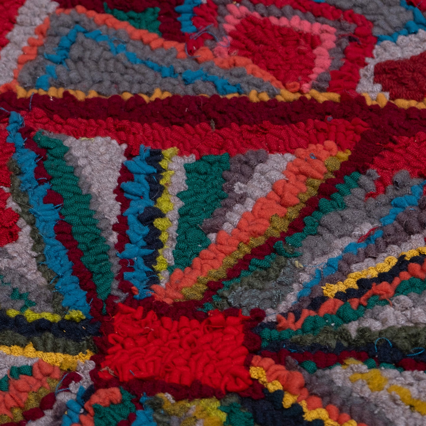 England, Lu Mason, 'Red Flag' Rag Rug