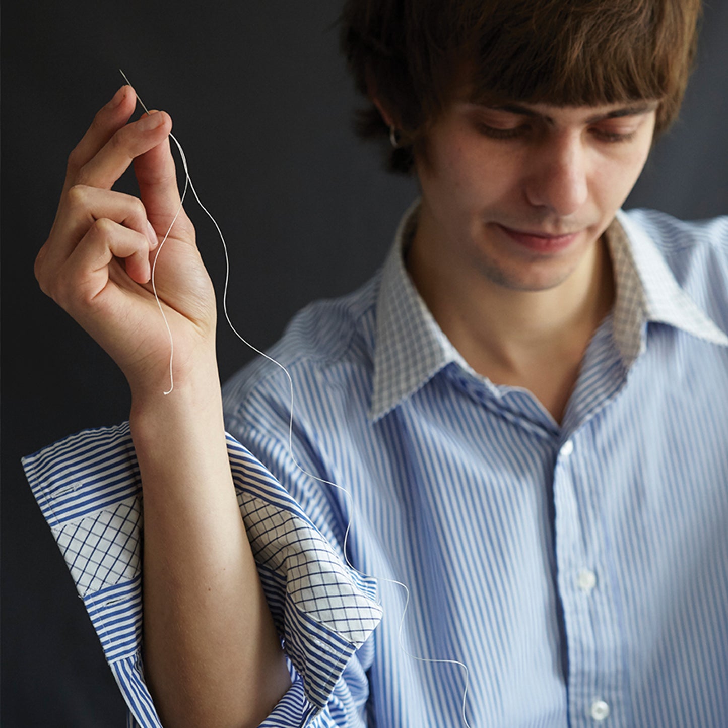 How to repair a worn shirt collar